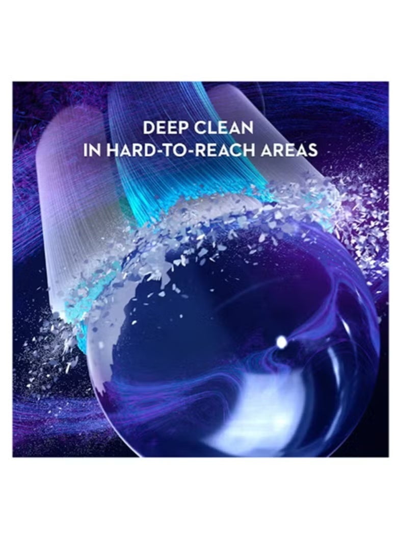 أورال بي رؤوس فرشاة بديلة من iO Ultimate Clean، عبوة إعادة تعبئة للفرشاة الكهربائية القابلة لإعادة الشحن، لون أبيض، 8 قطع، لون أسود - Image 4