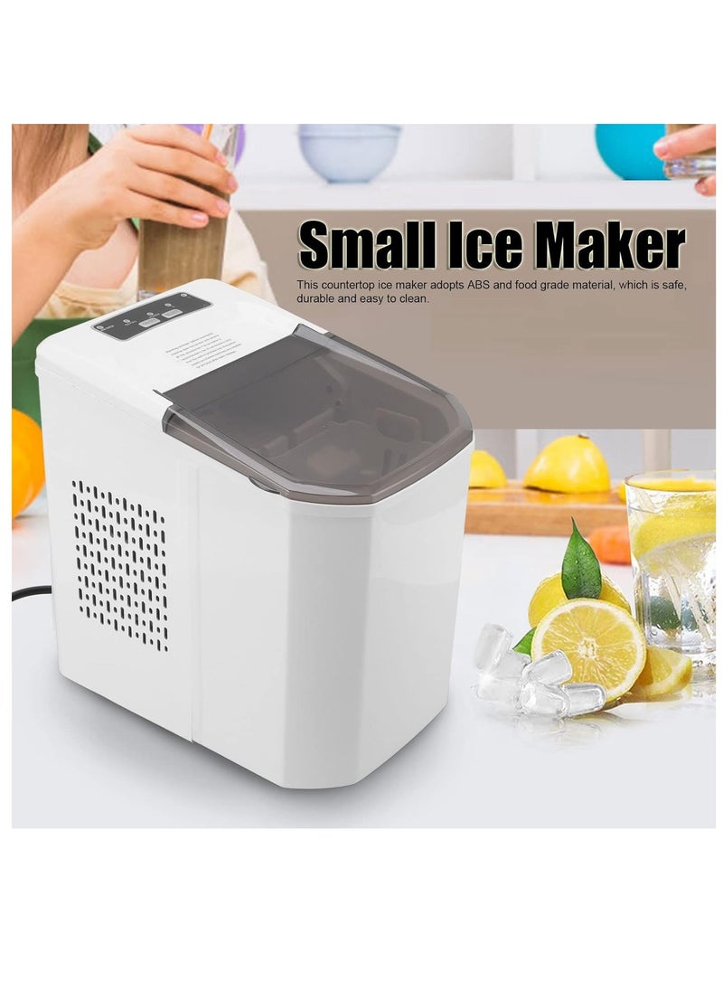 Generic Portable Ice Making Machine Self-Cleaning Ice Maker with Basket & Scoop Countertop Ice Machine, 1.5L Ice Maker (White)  - Image 2