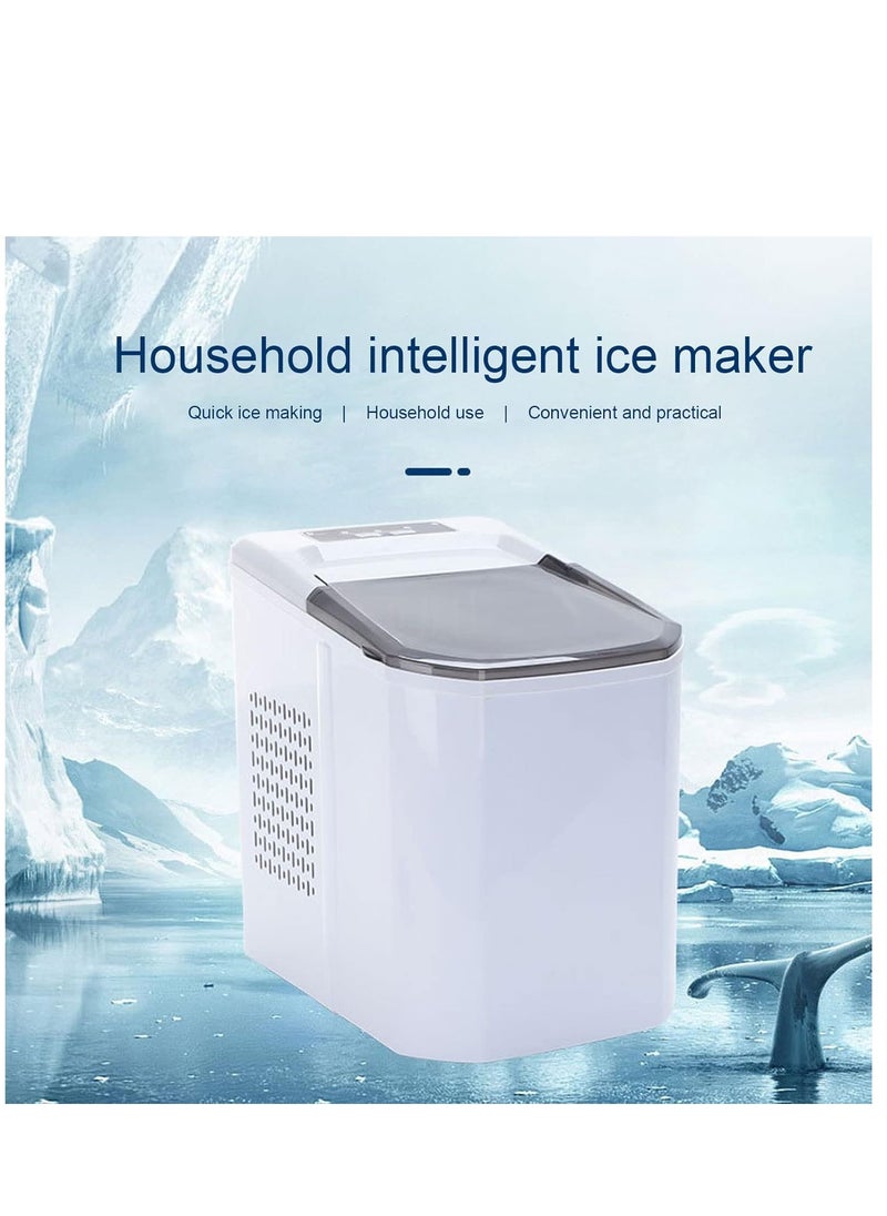 Generic Portable Ice Making Machine Self-Cleaning Ice Maker with Basket & Scoop Countertop Ice Machine, 1.5L Ice Maker (White)  - Image 3