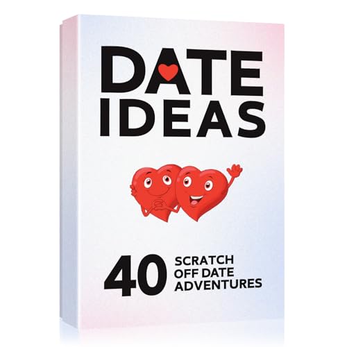 Lapogy Romantic Card Games for Date Night 40 pcs Date Ideas Scratch Off Date Adventurous Cards Valentines Day Bridal Shower Gifts Wedding Engagement Couple Gifts for Boyfriend Her Girlfriend Men Women - Image 1