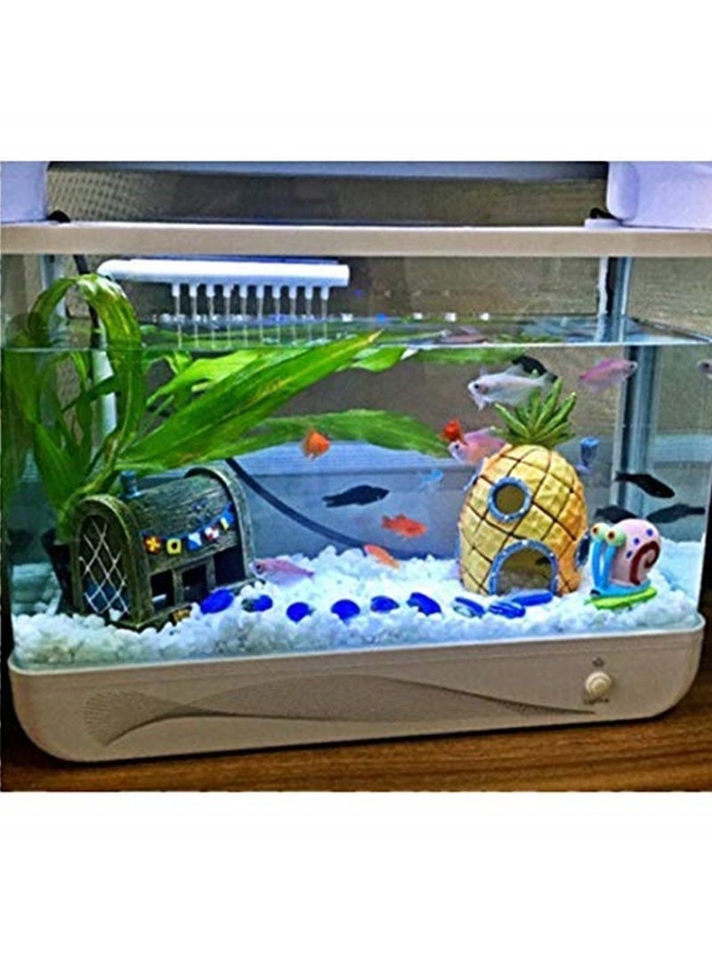 Generic 3Pcs Fish Tank Aquarium Decor Squidward House Pineapple Cartoon House Home Ornaments Aquarium Accessories  - Image 2