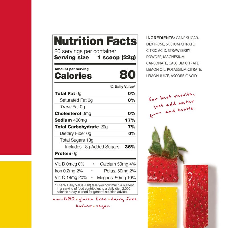 Skratch Labs Hydration Powder  Sport Drink Mix  Electrolytes Powder for Exercise Endurance and Performance  Strawberry Lemonade  20 Servings  NonGMO Vegan Kosher - Image 5