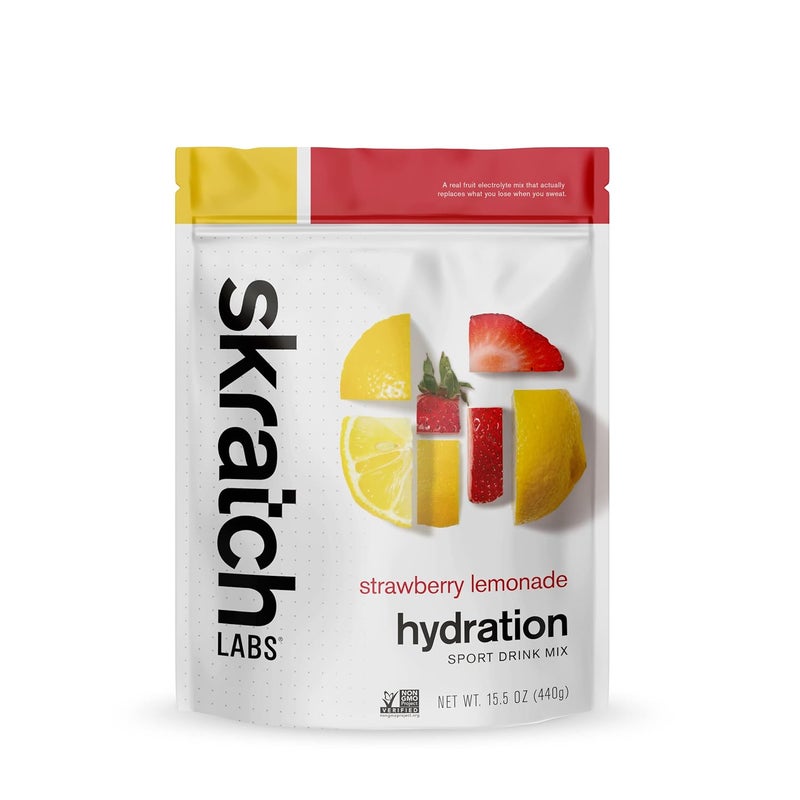 Skratch Labs Hydration Powder  Sport Drink Mix  Electrolytes Powder for Exercise Endurance and Performance  Strawberry Lemonade  20 Servings  NonGMO Vegan Kosher - Image 1