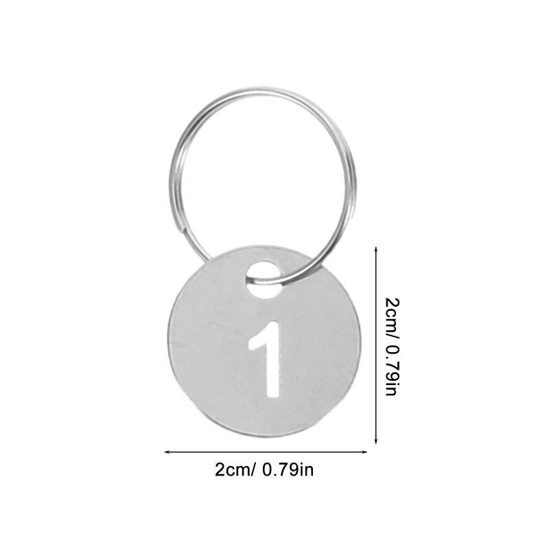 20mm Stainless Steel Numbered Metal Tags for Key Organization Locker Identification - Image 3