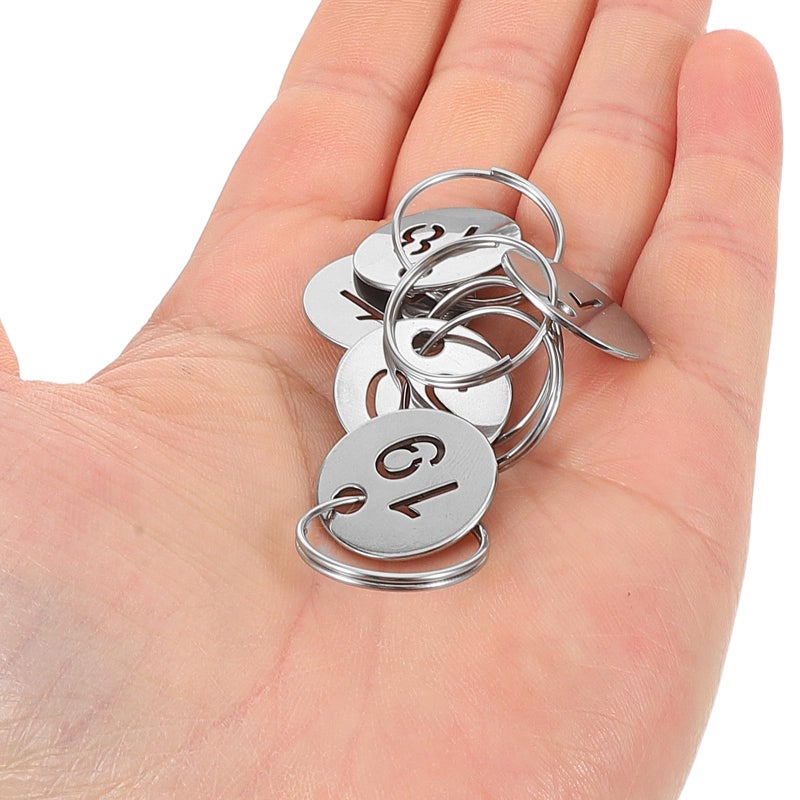 20mm Stainless Steel Numbered Metal Tags for Key Organization Locker Identification - Image 5