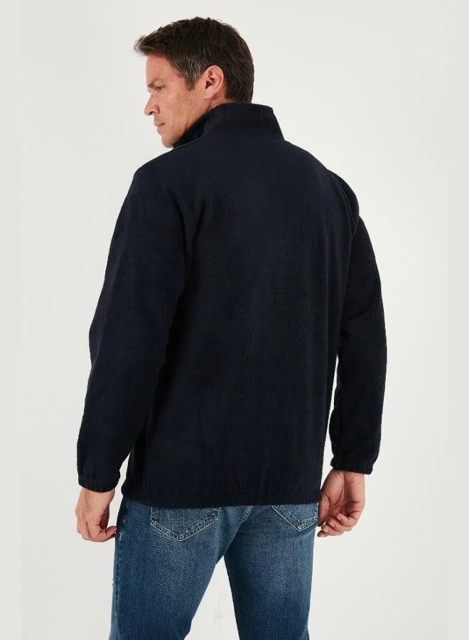 Buratti  Buratti Regular Fit Half-Zip Stand-Up Collar Soft Textured Sweatshirt Men's SWEAT 59060661 for Men | Best Price UAE