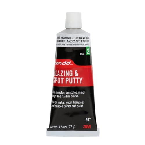 3M Bondo Glazing and Spot Putty, Fills Pinholes, Scratches, Minor Dings & Hairline Cracks, 4.5 oz, 1 Tube - Image 2