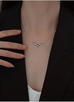 GELESE Luxury Pendant Necklace Made Of High-Quality 925 Sterling Silver Decorated With Blue Zircon Crystals In The Shape Of Deer Antlers Giving A Wonderful Look To The Neck Of The Princess She Deserves  - Image 3