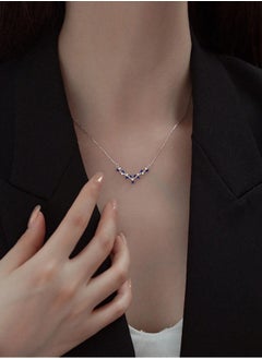 GELESE Luxury Pendant Necklace Made Of High-Quality 925 Sterling Silver Decorated With Blue Zircon Crystals In The Shape Of Deer Antlers Giving A Wonderful Look To The Neck Of The Princess She Deserves  - Image 2
