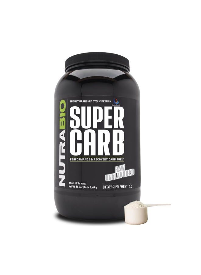 NutraBio (Unflavored) - NutraBio Super Carb - 60 Servings (Unflavored) - Image 1