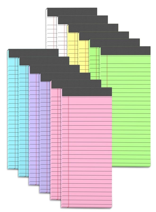 مجموعة AIFLYAN من 12 دفتر ملاحظات قانوني مقاس 5x8 بوصة، دفاتر ملاحظات ملونة للكتابة، دفتر ملاحظات صغير مسطر ضيق مقاس 5x8 بوصة، 30 ورقة لكل دفتر، دفتر كتابة للدراسة والمكتب وقوائم المهام (متعدد الألوان) - Image 1