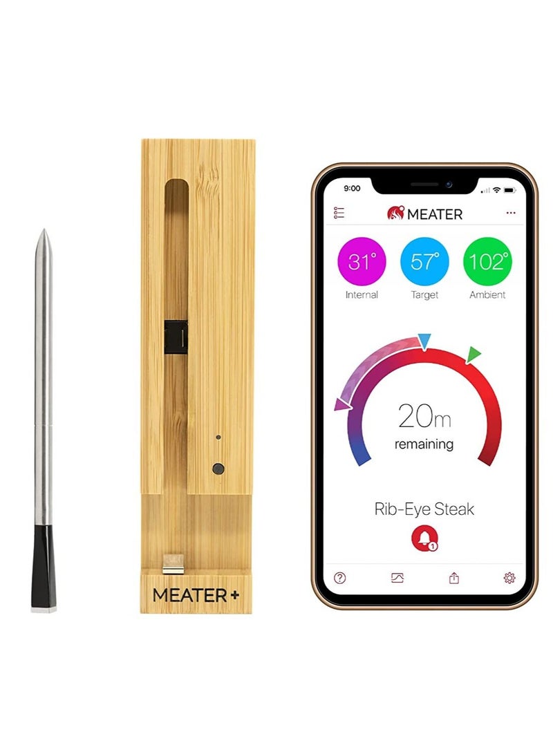 Meater Plus Smart Meat Thermometer with Bluetooth, 165ft Wireless Range for the Oven, Grill, Kitchen, BBQ, Smoker, Rotisserie - Image 2