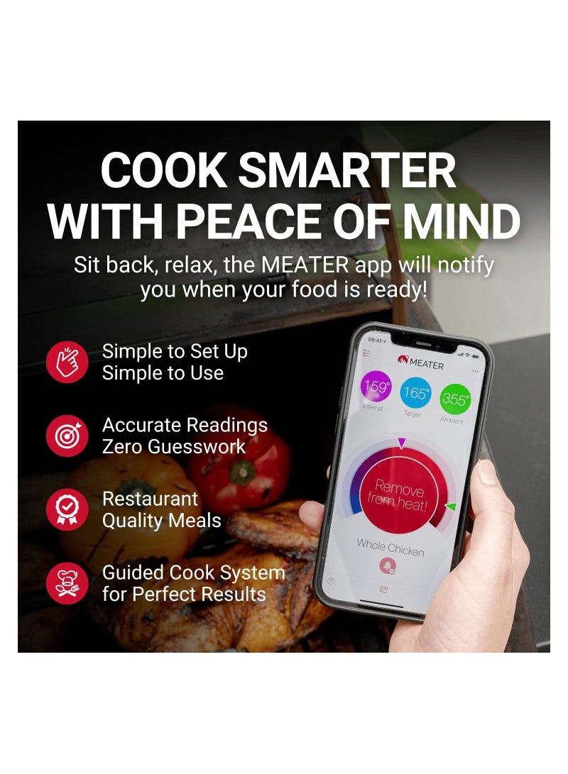 Meater Plus Smart Meat Thermometer with Bluetooth, 165ft Wireless Range for the Oven, Grill, Kitchen, BBQ, Smoker, Rotisserie - Image 3