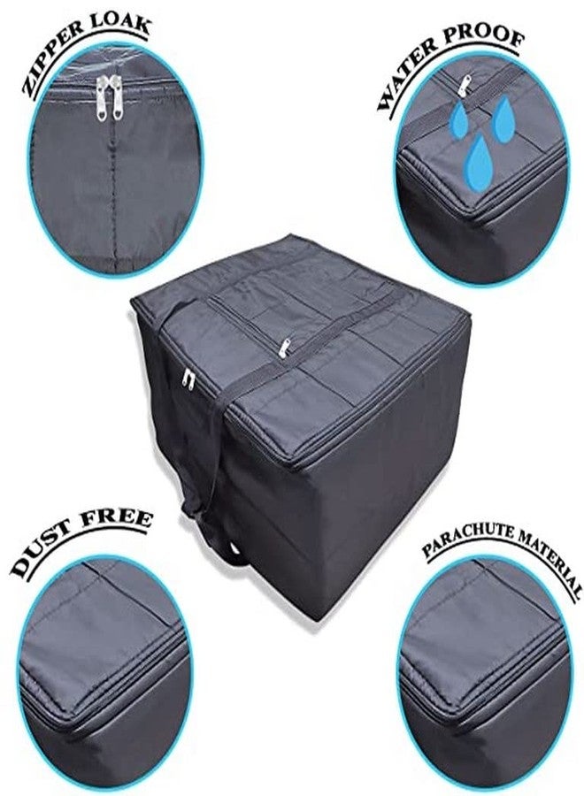 Blenzza Deco™ Heavy Soft Parachute Attachi Storage Bag with Zipper Handle (Grey) - Image 3