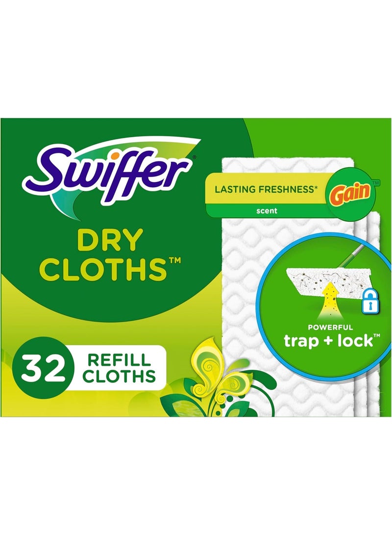 Swiffer Swiffer Sweeper Dry Sweeping Cloth Refills, Gain Original, 32 Count - Image 1