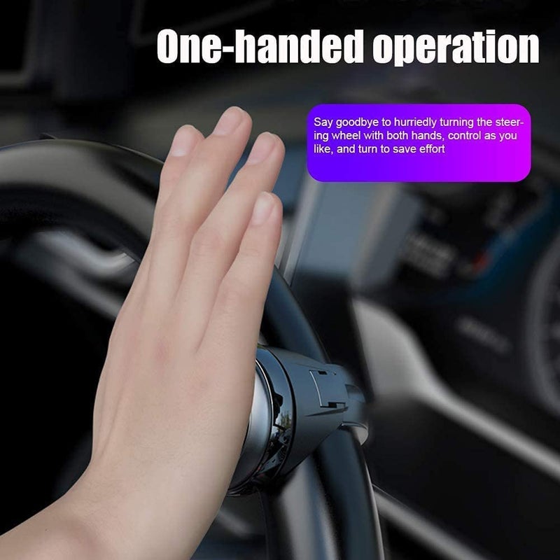 NowExp Car Accessories Universal Steering Wheel Spinner Metal Car Power Handle Spinner Steering Wheel Knob for All Vehicles Universal Driving Helper Booster - Image 5