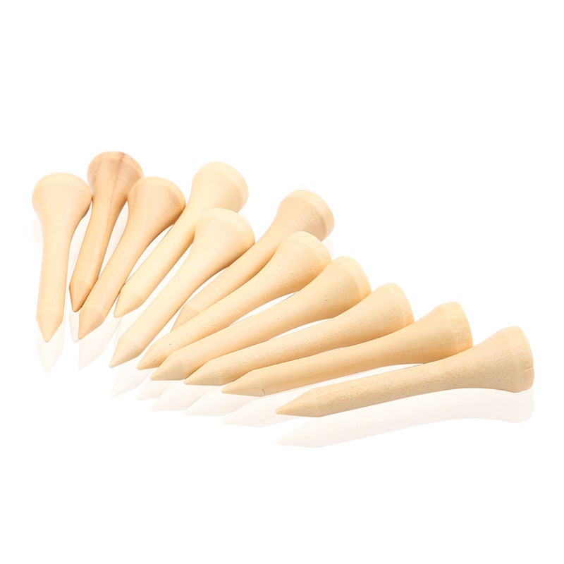 Wooden Golf Tees 3.25 Inch: Biodegradable Eco-Friendly Pack - Protects Driver & Boosts Distance, Adjustable Height for Easy Ball Positioning for Golf Practice Driving Range & Training Aids - Image 2