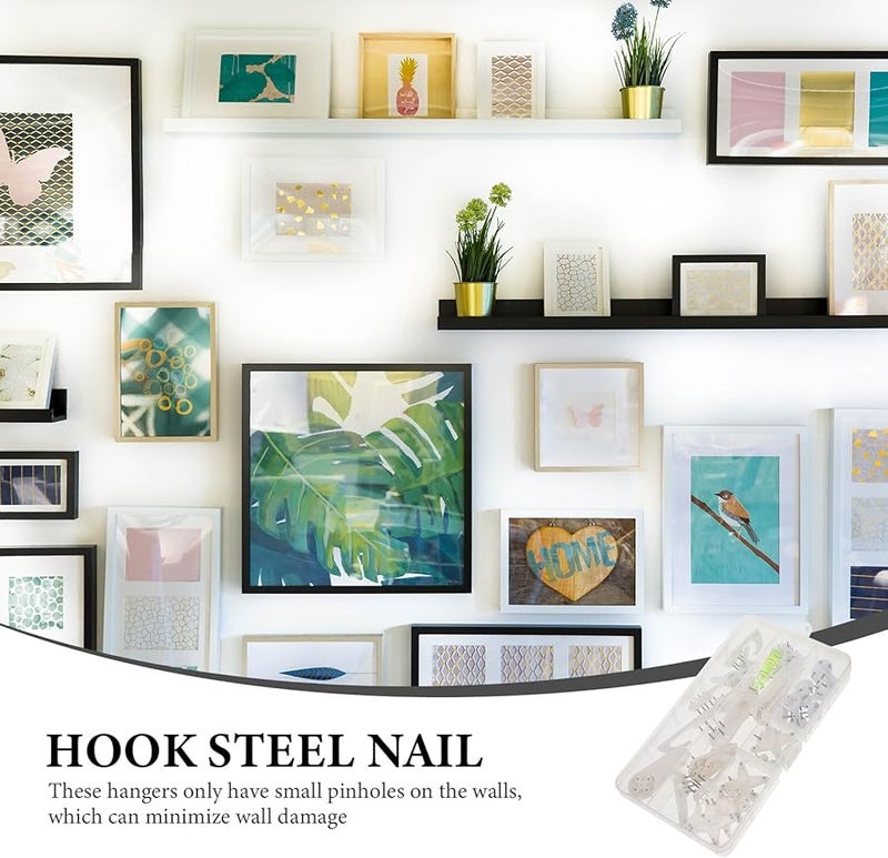 39 قطعة مجموعة تعليق صور متينة مع علاقات طوب لعرض إطار الحائط - Image 4