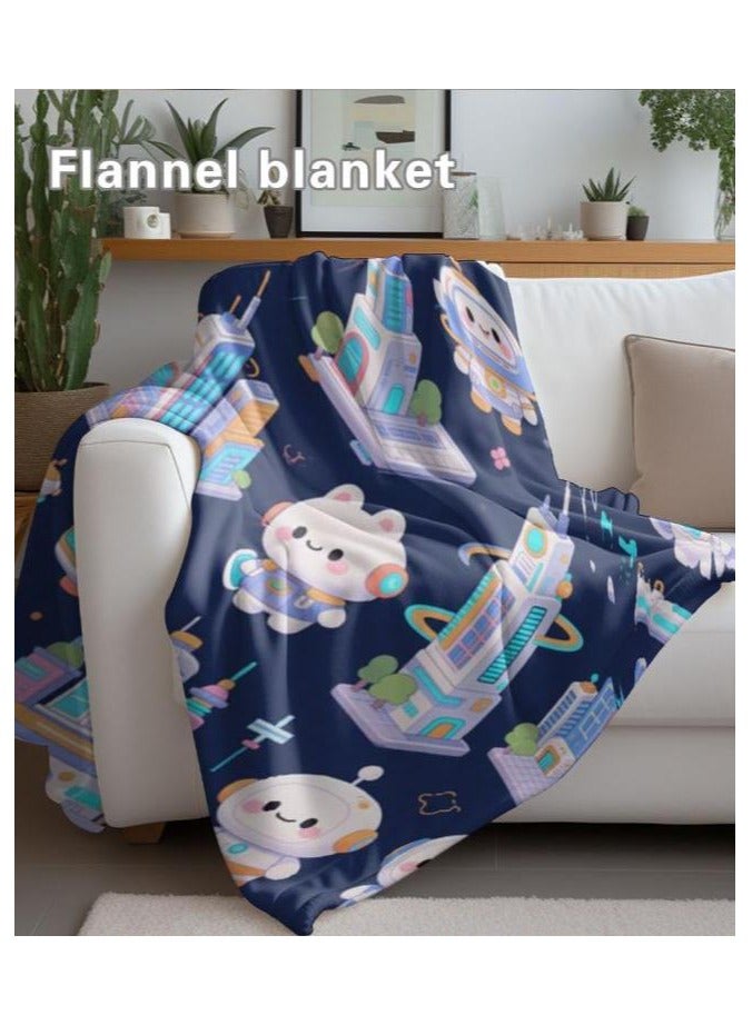 general Baby and children's cartoon flannel thin blanket (warm and comfortable, suitable for sleep, game use) 70cm*100cm - 609 - Image 1