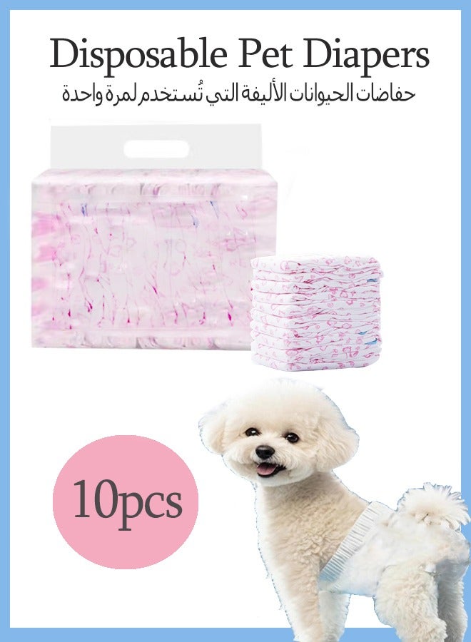 Generic Pet Diapers For Dogs,Disposable Pet Diapers,For Female Dogs,Absorbent Soft And Diapers,Super Absorbent Leak-Proof Female Puppy Diapers,Xs Size,10pcs  - Image 1