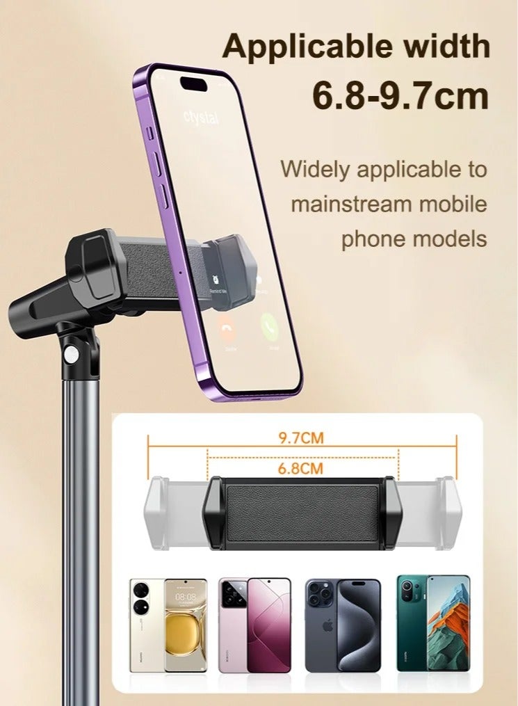 Mobile phone holder for office and home, Adjustable height 30-45 cm, Adjustable angle support arm, 360 degree adjustable viewing angle - Image 4