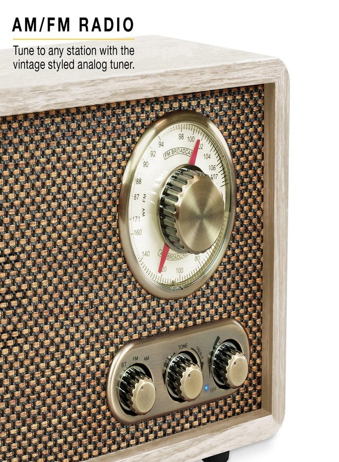 Victrola Retro Wood Bluetooth FM/AM Radio with Rotary Dial, Espresso - Image 4