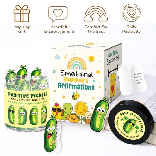 LumenJar 60 Positive Pickle Affirmation Cards Jar - Funny Galentines Day Gifts For Teen Girls Trendy Stuff, Valentine Pickle Gifts For Women, Cute Birthday Gift For Friends, Daughter, Sister, Adult - Image 2