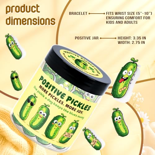 LumenJar 60 Positive Pickle Affirmation Cards Jar - Funny Galentines Day Gifts For Teen Girls Trendy Stuff, Valentine Pickle Gifts For Women, Cute Birthday Gift For Friends, Daughter, Sister, Adult - Image 4