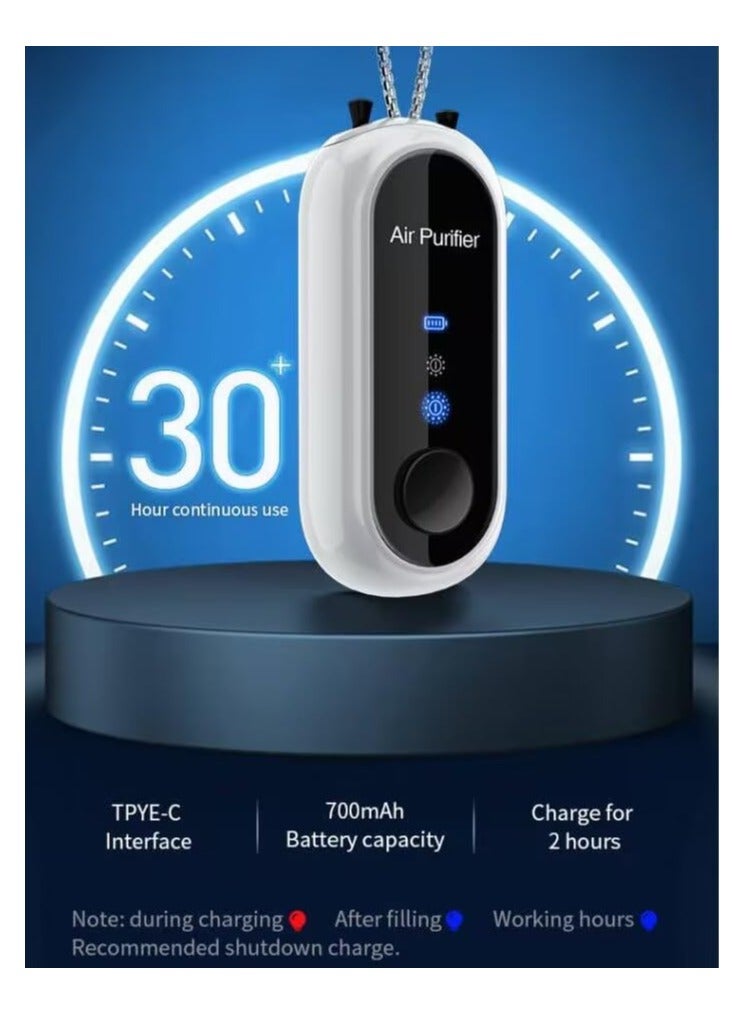 Portable Air Purifier Necklace - Rechargeable Mini Air Ionizer for Personal Use in Bedroom, Car, and Airplane, No Static Electricity, Wearable Design for Clean Air On-the-Go. - Image 4