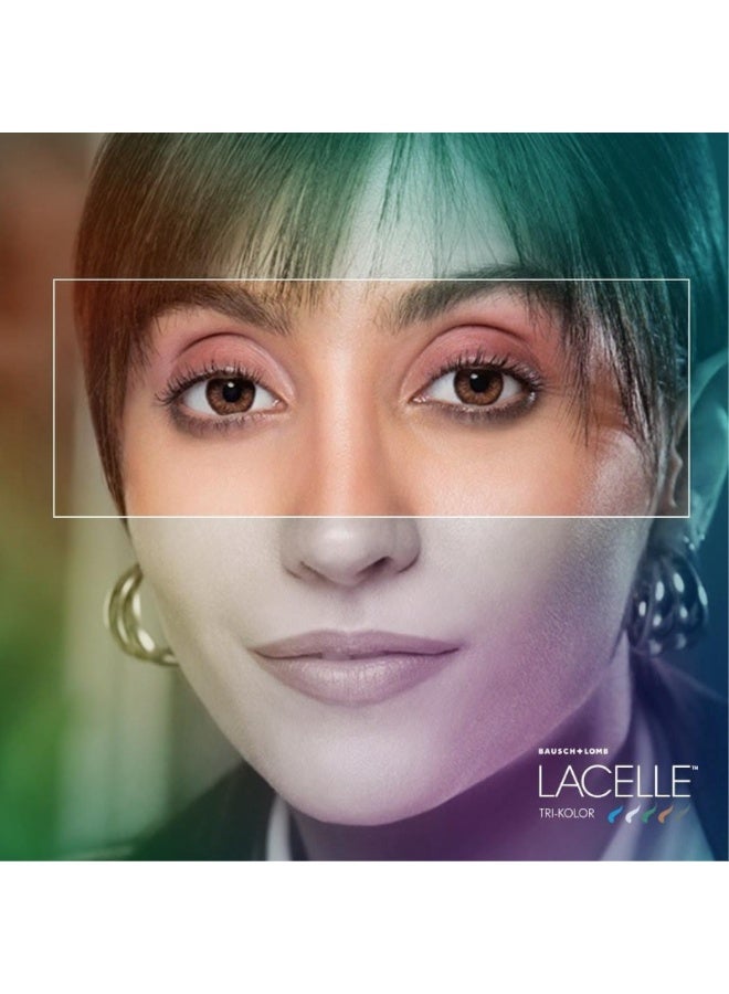 Bausch + Lomb Unisex Lacelle Trikolor Monthly Disposable Contact Lenses - Stylish Brown - Image 1
