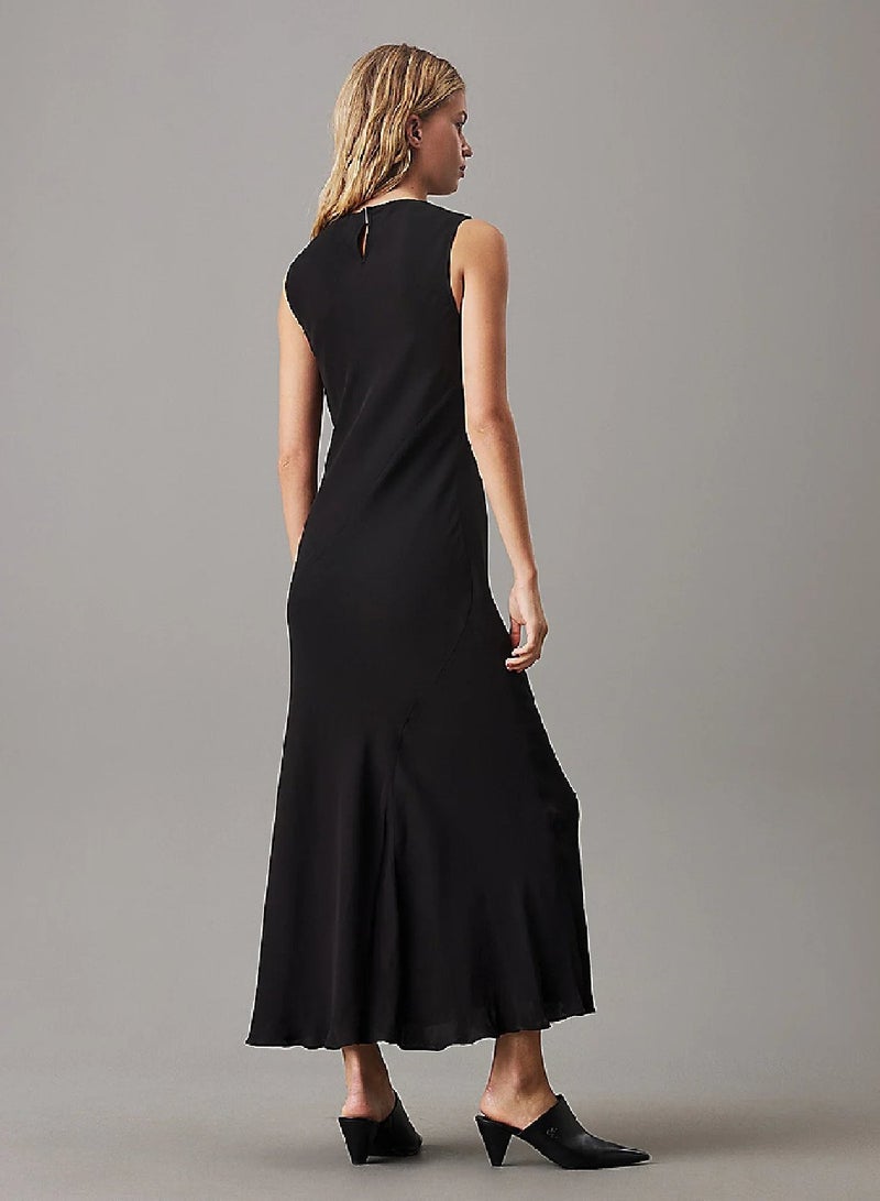 CALVIN KLEIN Slim Flared Midi Dress - Image 2