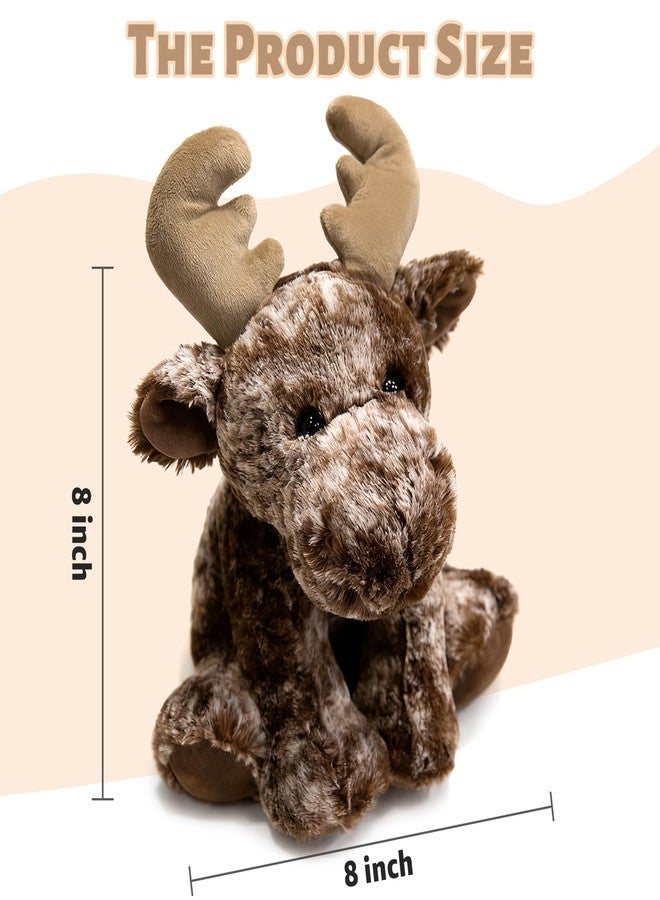 Ditucu Elk Stuffed Animal 8 inch Cute Realistic Plush Toys Ultra Soft Plushies Gifts for Kids Brown - Image 2