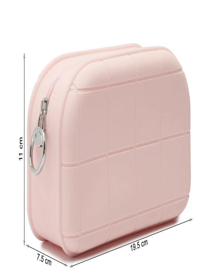 INOVERA (LABEL) Makeup Organizer Pouch for Women, Girls - Silicone Travel Cosmetic Pouches - Cosmetics Make up Brushes Holder Bag (Rose Gold) - Image 2