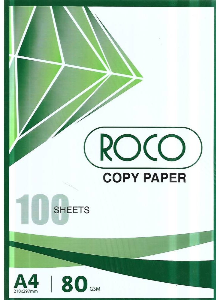 روكو ورق نسخ ممتاز مقاس A4 مكون من 100 ورقة أبيض - Image 2