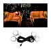 BESULEN Car Interior LED Lights Automotive Ambient Neon Light Kit with USB Port Car Accessories Gifts for Men and Women 4 in 1 Decoration Lights for Car Garden Home PartyOrange - Image 2