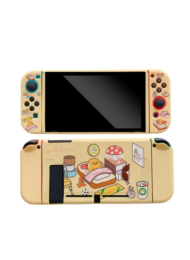 Egg Yolk King For Nintendo OLED Silicone Soft Painted Drop-resistant Cover Split NS Handheld Game Case 
