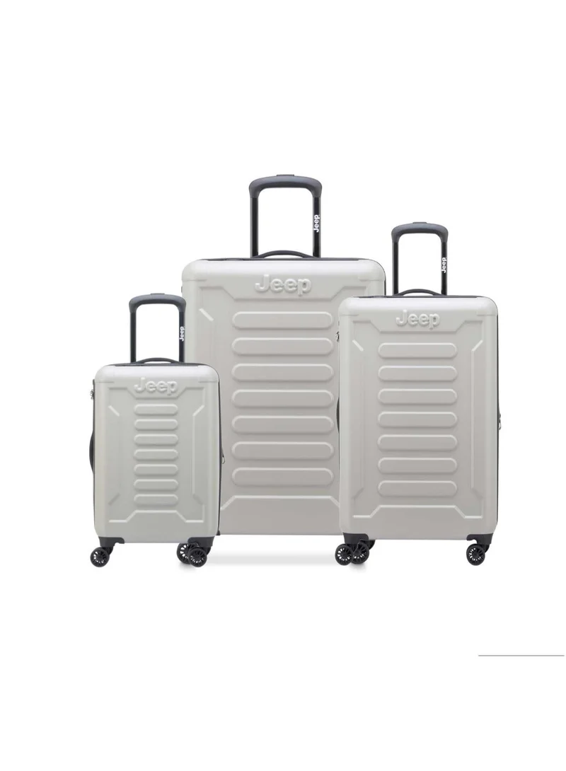 Jeep The Jeep JH004C Hardcase Expandable Spinner 4-Double wheel Luggage trolley suitcase 55/69/81cm Grey