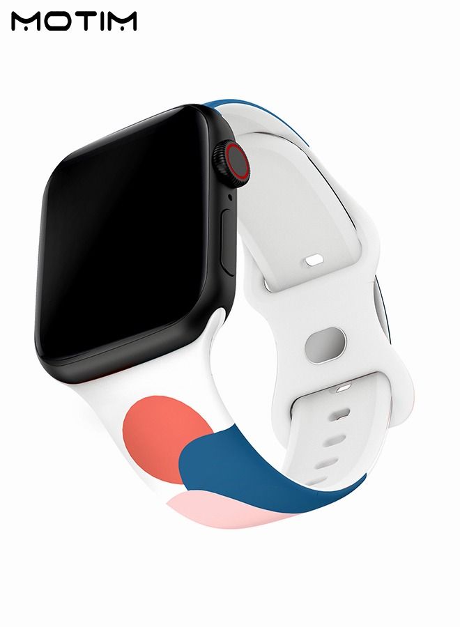 Motim Morandi Color Sport Bands Compatible with Apple Watch Band 42mm 44mm 45mm 49mm for Women/Men Waterproof Soft Silicone Replacement Strap Accessories for iWatch Ultra SE Series 8/7/6/5/4/3/2/1 - Image 3