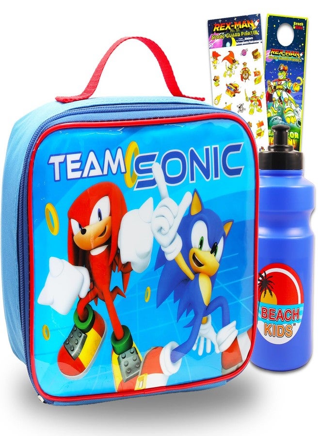 Sonic The Hedgehog Sonic the Hedghehog Lunch Box for Boys Set - Bundle with Sonic Lunch Bag, Water Bottle, Stickers, More | Sonic the Hedgehog Lunch Bag for Kids School - Image 1