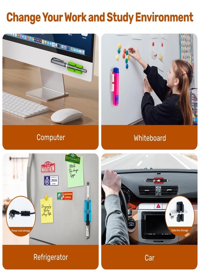 LYDARZ 10 Pcs Silicone Pen Holder, Soft Rubber, Stationery, Desktop Storage, Teacher Accessories, Pencil Clips, Cable Clips, Cord Holder, Toothbrush Holder, Multiple color - Image 3