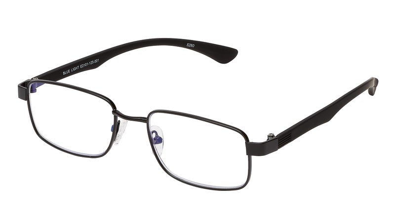 SAV Eyewear Men's Optitek Computer 2101 Black Round Reading Glasses, 34 mm + 2.5 - Image 1