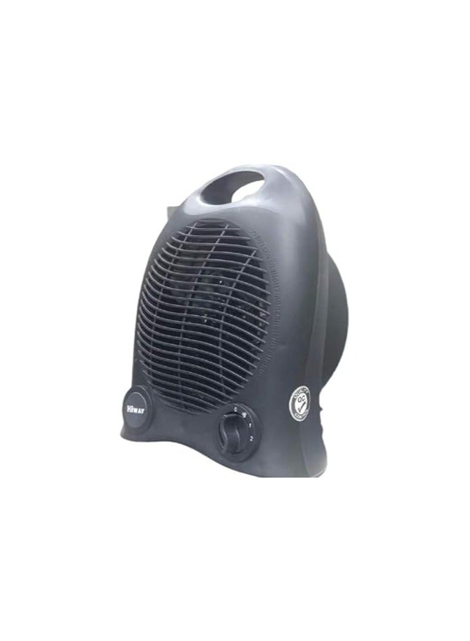 دفاية بمروحة من  هاي واي 2000 وات -حماية من الحرارة الزائدة - تصميم بلاستيكي مقاوم للاشتعال - 100% من النحاس قوة المحرك: مستويين للتشغيل KY 6400 - Image 2