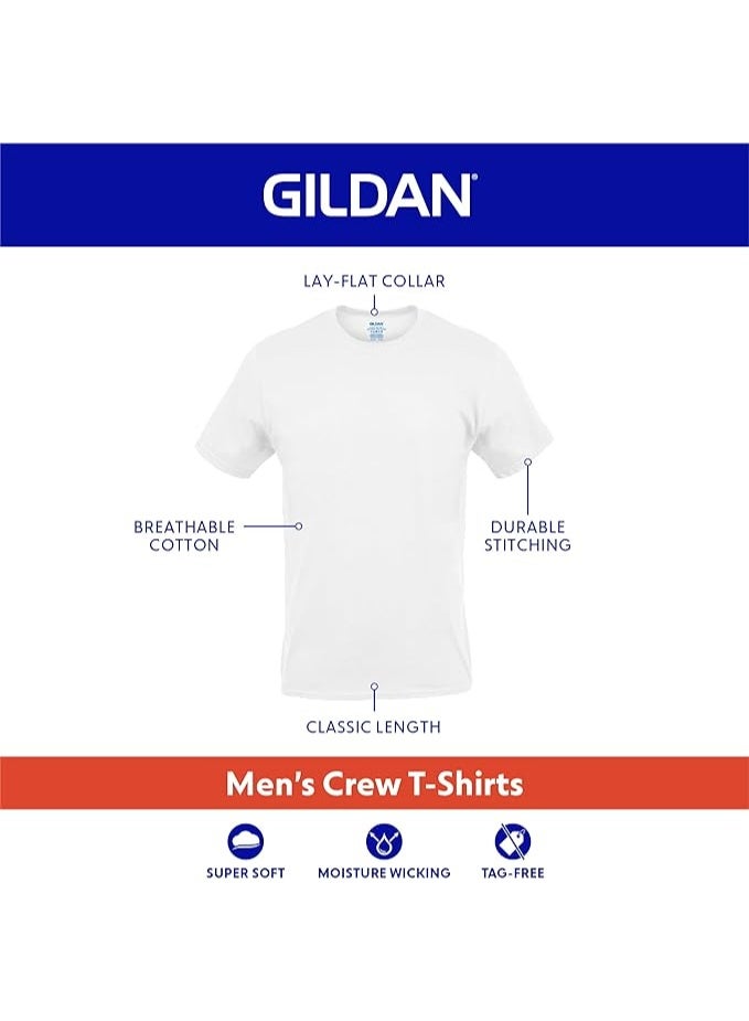 Gildan تي شيرتات جيلدان للرجال، عبوة متعددة، الطراز G1100، أسود (6 قطع)، كبير جداً - Image 2