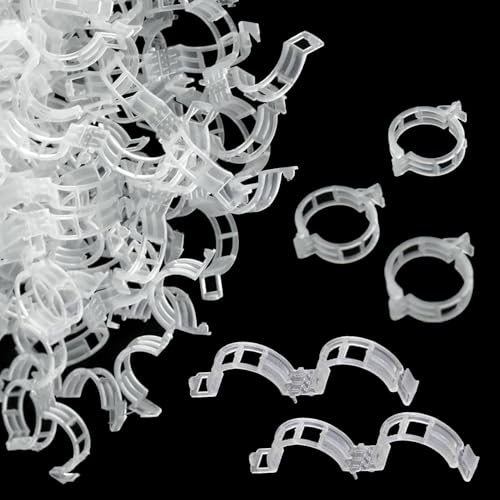 7Queen 150pcs Plant Support Clips Tomato Clips for String Trellis Grape Vine Clips for Garden Netting Climbing Plants Secured Plastic Plant Clip for Fixing Stem and Vine - Image 1
