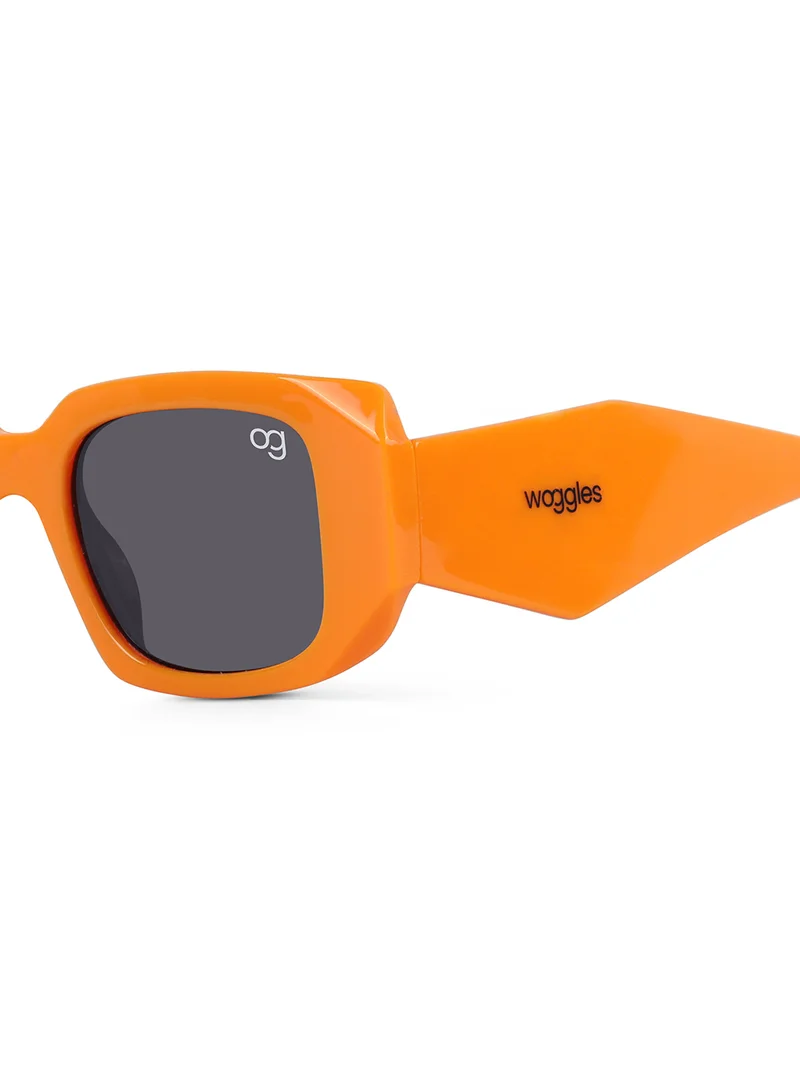 Woggles Stylish Orange Polarized Rectangle Kids Sunglasses