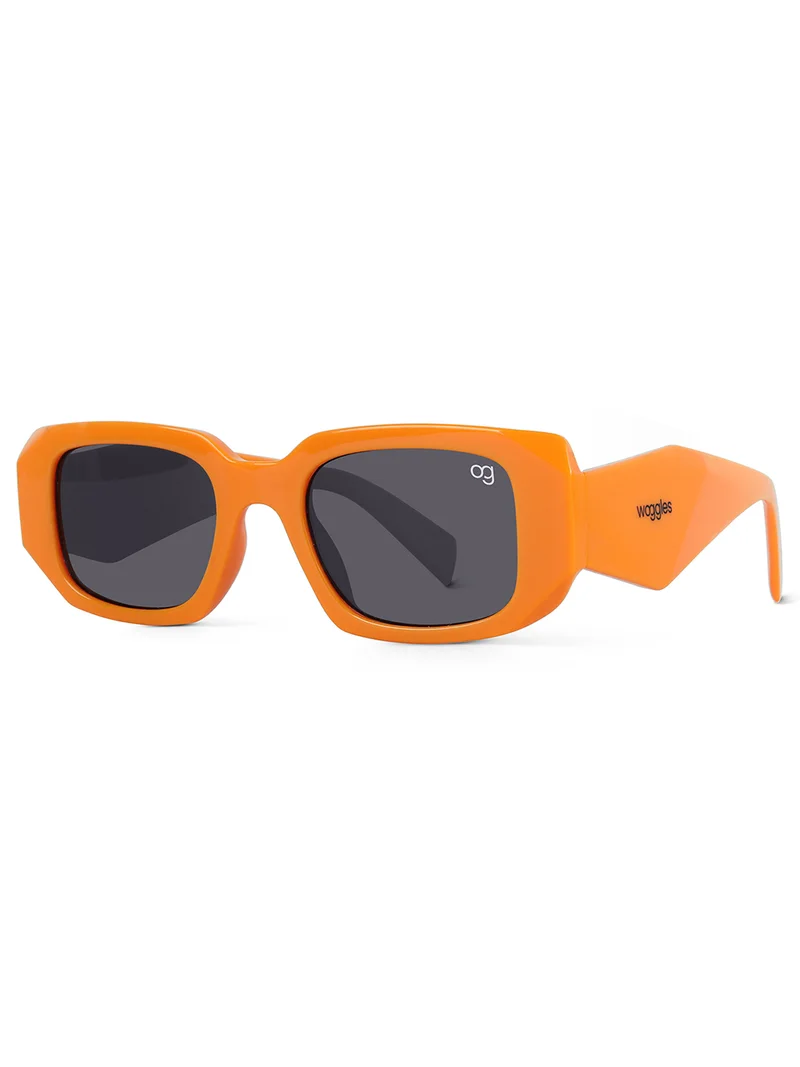 Woggles Stylish Orange Polarized Rectangle Kids Sunglasses
