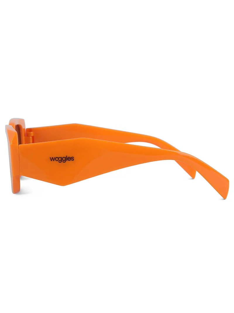 Woggles Stylish Orange Polarized Rectangle Kids Sunglasses