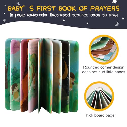 VUNCESSIN Baptism Gifts for Baby Boys with 7'' Cute Plush Lamb and Pray Book, Baptism, Dedication and Christening Gift Set for Boys in Keepsake Box. - Image 5