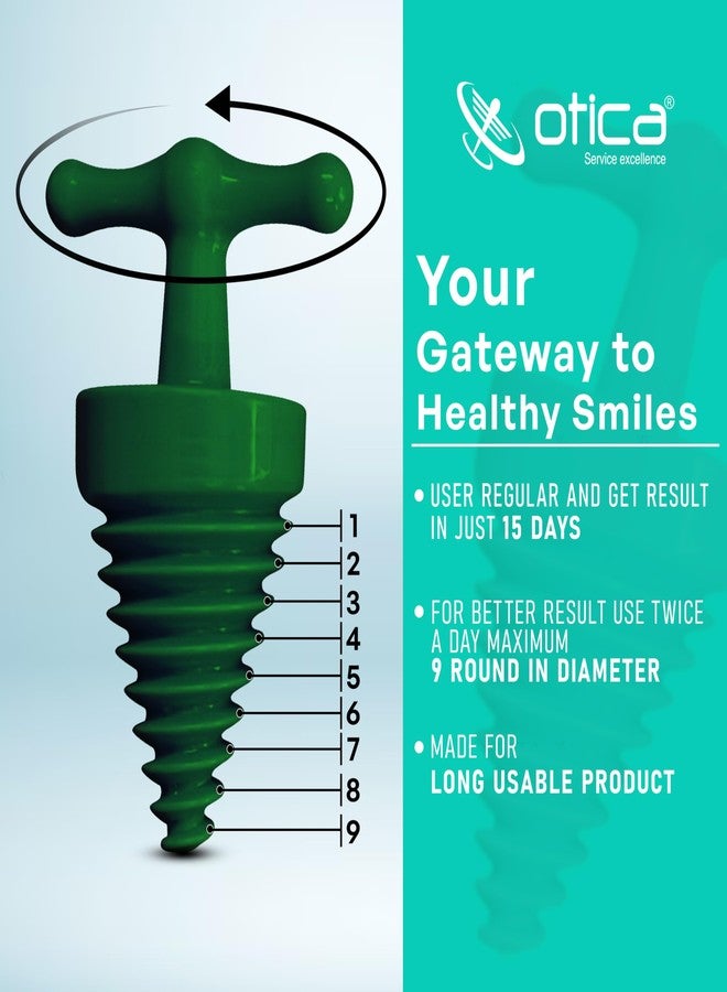 OTICA Dual-Use Mouth Opener - For Emergency Anesthesia, Oral Therapy & Gutka Rehab | Spiral Jaw Stretcher with Easy-Grip Handle (Green) - Image 5