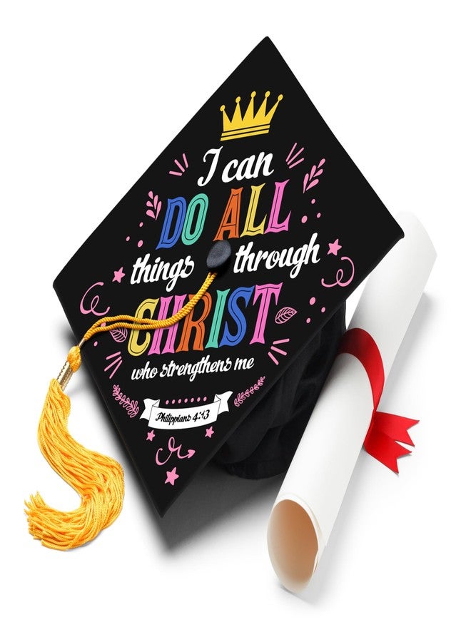 ADVANSYNC I Can Do All Things Through Christ (2) Graduation Cap Topper - Image 2
